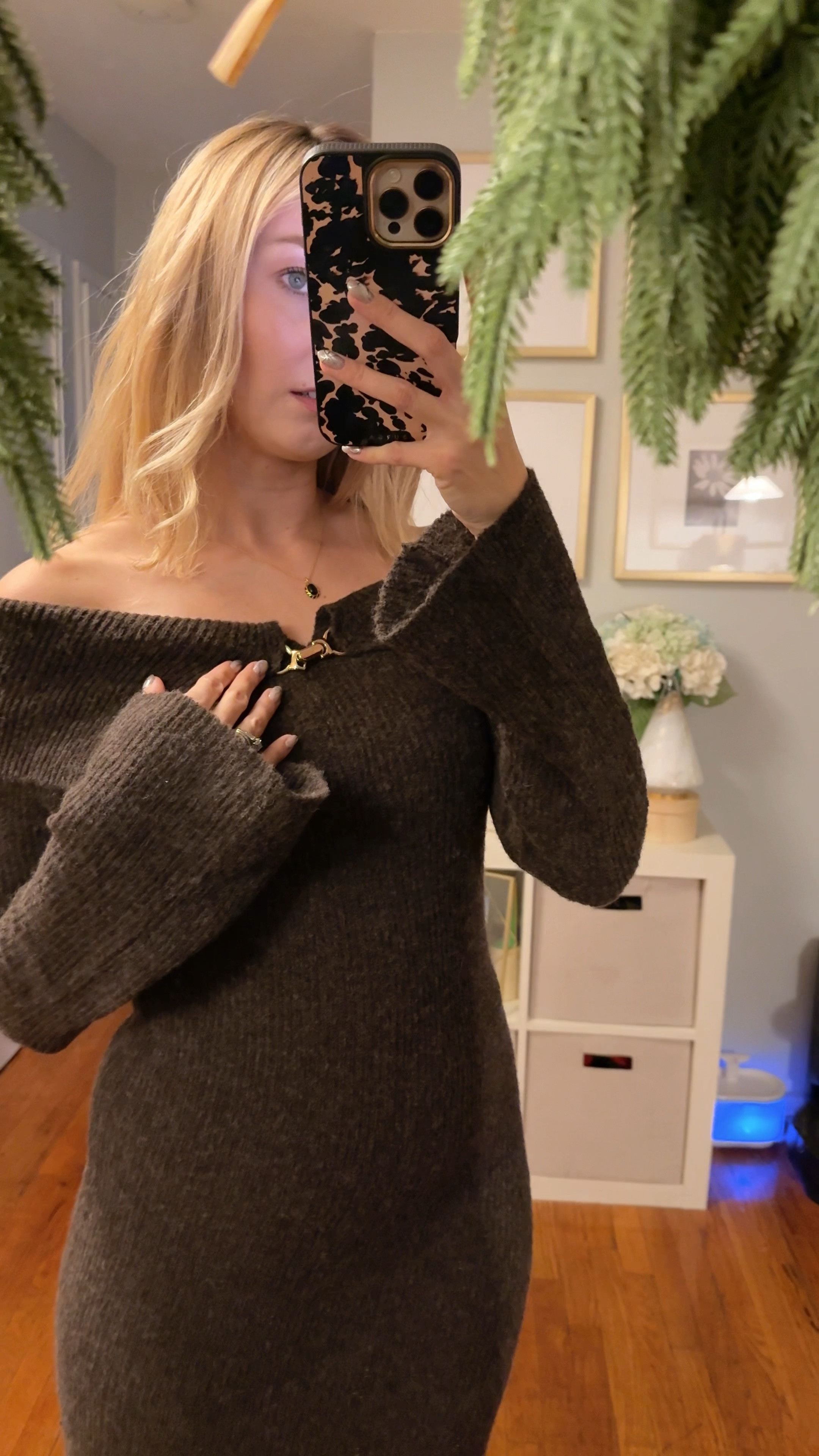 Sweater dress for winter - lounge in style. So warm and easy to throw on!  

Off the shoulder dress, knit dress, maxi dress, winter dress, winter ootd

#LTKFindsUnder50 #LTKStyleTip #LTKWatchNow