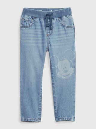 babyGap | Disney Mickey Mouse Pull-On Slim Jeans with Washwell | Gap (US)