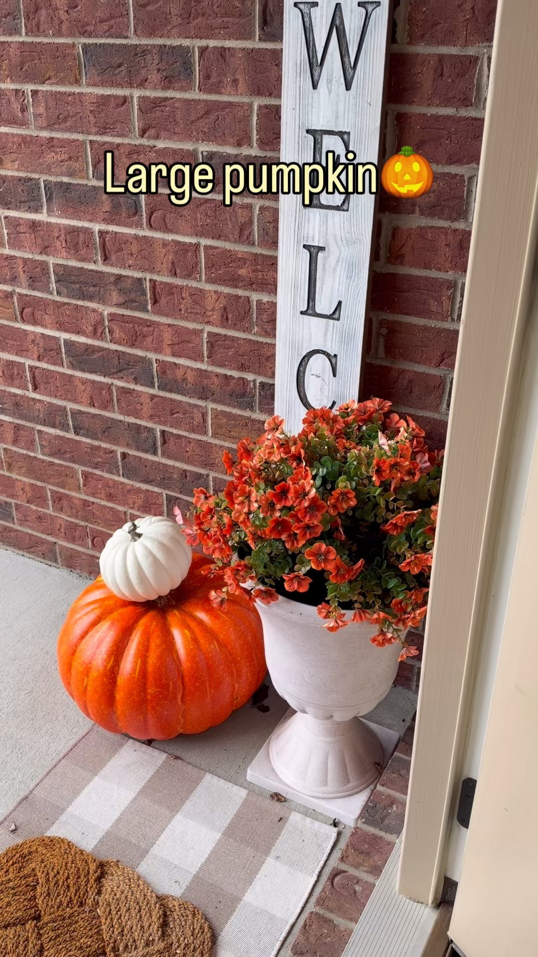 fall decor, front porch decor, large artificial pumpkin decor 🎃