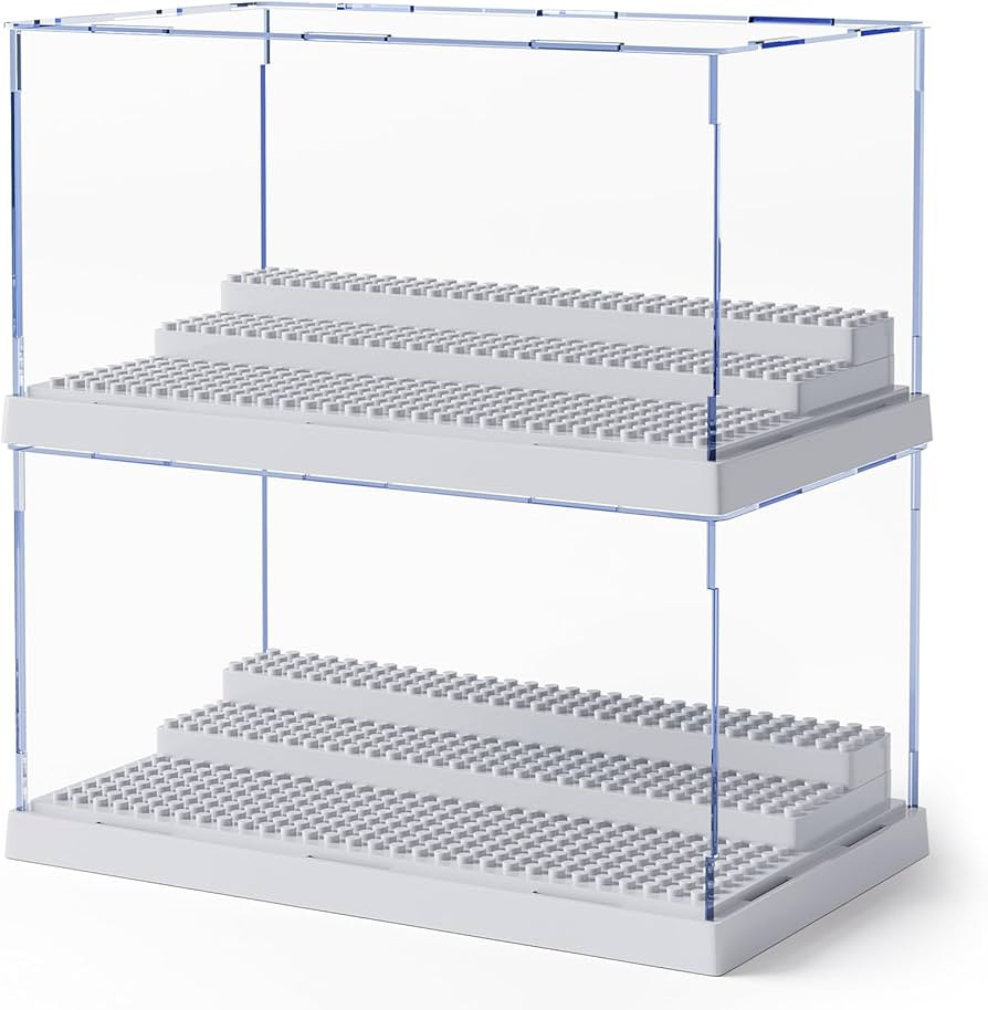 Mlikero 2 Pack Display Case for Minifigures Action Figures Blocks, Clear Dustproof Acrylic Displa... | Amazon (US)