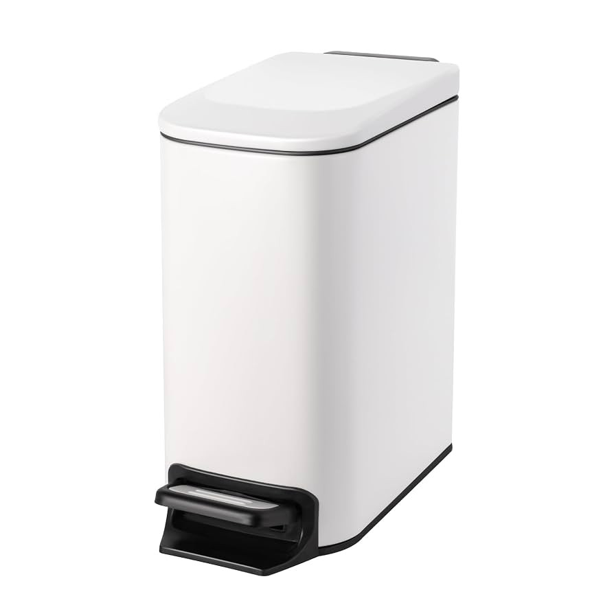 Cesun Small Bathroom Trash Can with Lid Soft Close, Step Pedal, 6 Liter / 1.6 Gallon Stainless St... | Amazon (US)