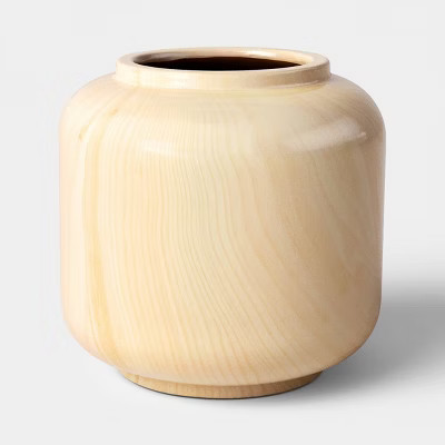 Short Ceramic Vase Wood Grain Pattern - Room Essentials™ | Target