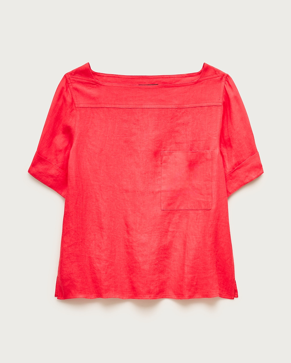 Boatneck tee in linen | J. Crew US
