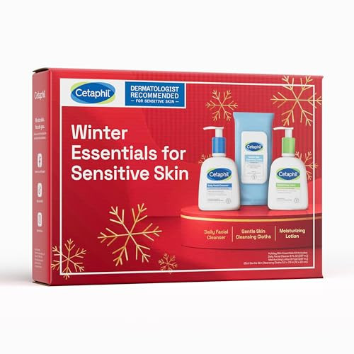 Cetaphil Winter Essentials Skin Care Set, Gentle Skin Cleansing Cloth Face Wipes 25 Count, Daily Facial Cleanser 8oz, Moisturizing Face & Body Lotion 8oz, Suitable for Sensitive Skin | Amazon (US)