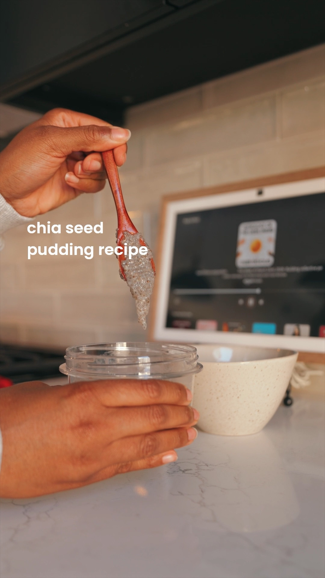 chia seed pudding for breakfast this morning! below is the recipe: 

4tbs chia seeds 
1 or 1 & 1/2 cup milk 
dash of agave 

this morning i just added cocojune coconut yogurt, hemp hearts, granola, honey and strawberries :) 

bowl is from crate & barrel 
wooden spoon is from amazon 
container is from oxo 


#LTKdayinmylife #LTKfoodie #LTKmorningroutine