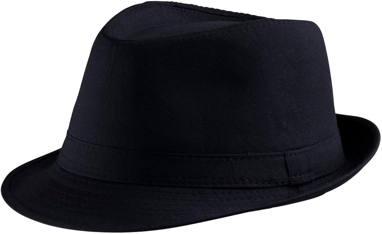 Dress Up America Fedora Hat - Black Fedora for Men and Women - Trilby Costume Hat for Adults - Av... | Amazon (US)