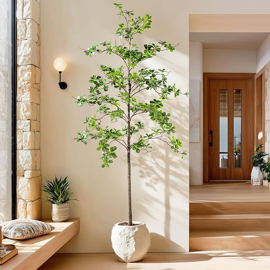 Erimda Faux Black Olive Tree 7ft, Faux Plants Indoor Large Tall Tree Artificial Shady Lady Tree w... | Amazon (US)