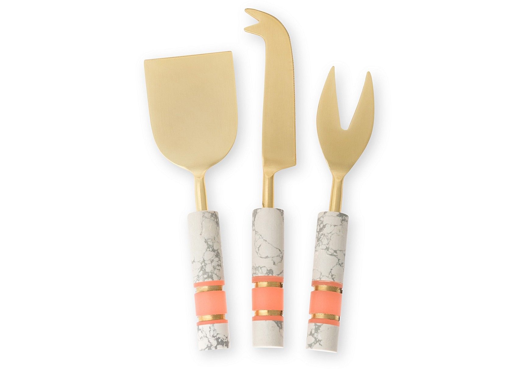 Marbled Stone Dust Cheese Knives | Oliver Bonas (Global)