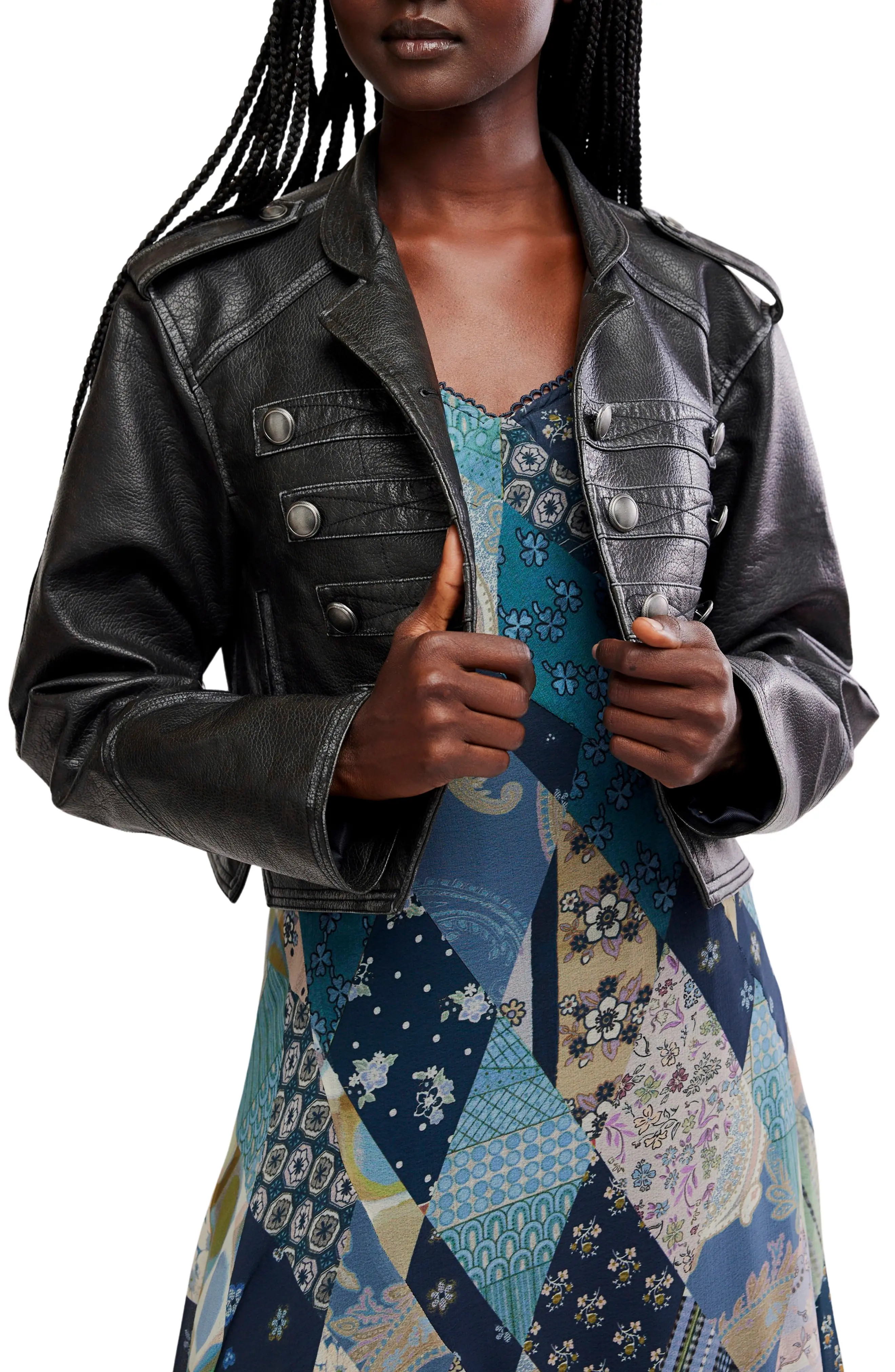 Ryland Faux Leather Band Jacket (Women) | Nordstrom | Nordstrom