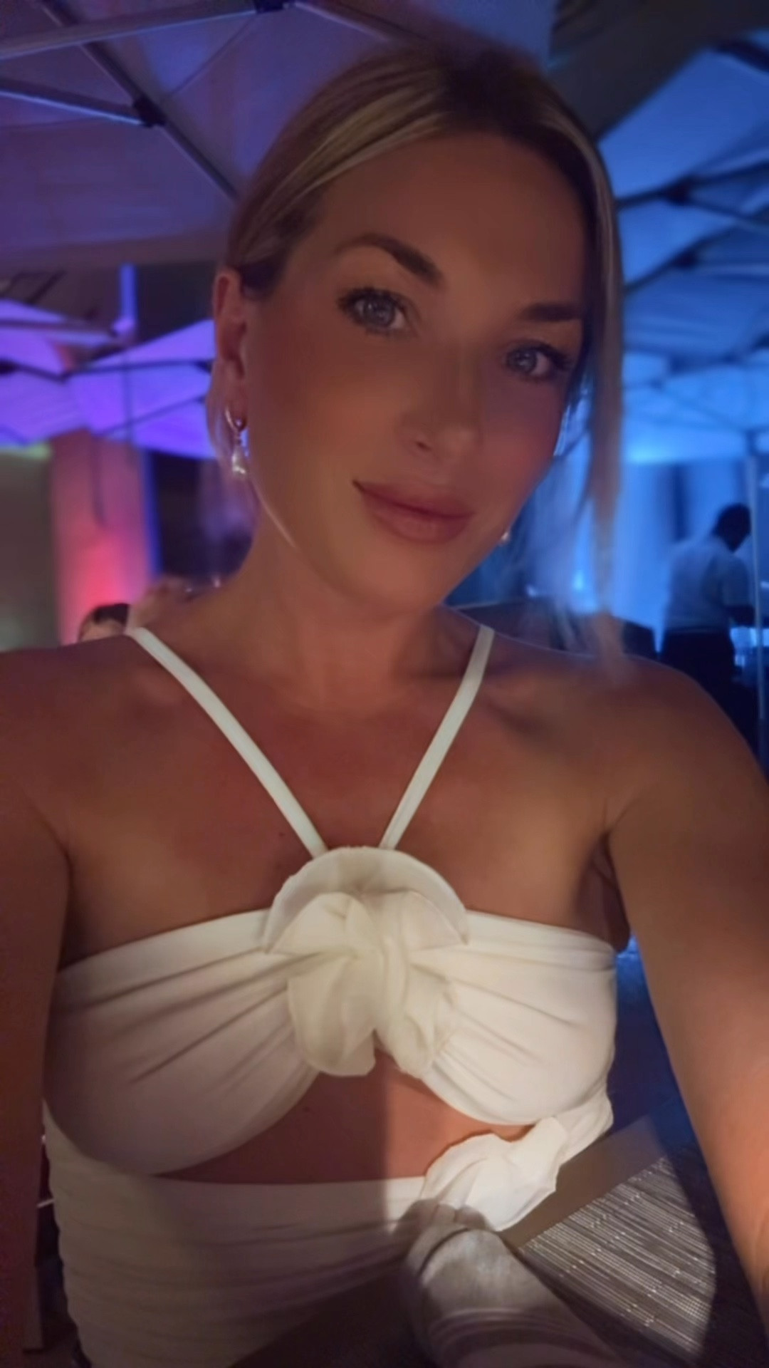 White going out top cut out halter flower details. Earrings from www.Jessicasantander.com what dreams are made of pearl earrings. Use code JENV20 for 20% off your order 

#LTKStyleTip #LTKTravel #LTKSaleAlert