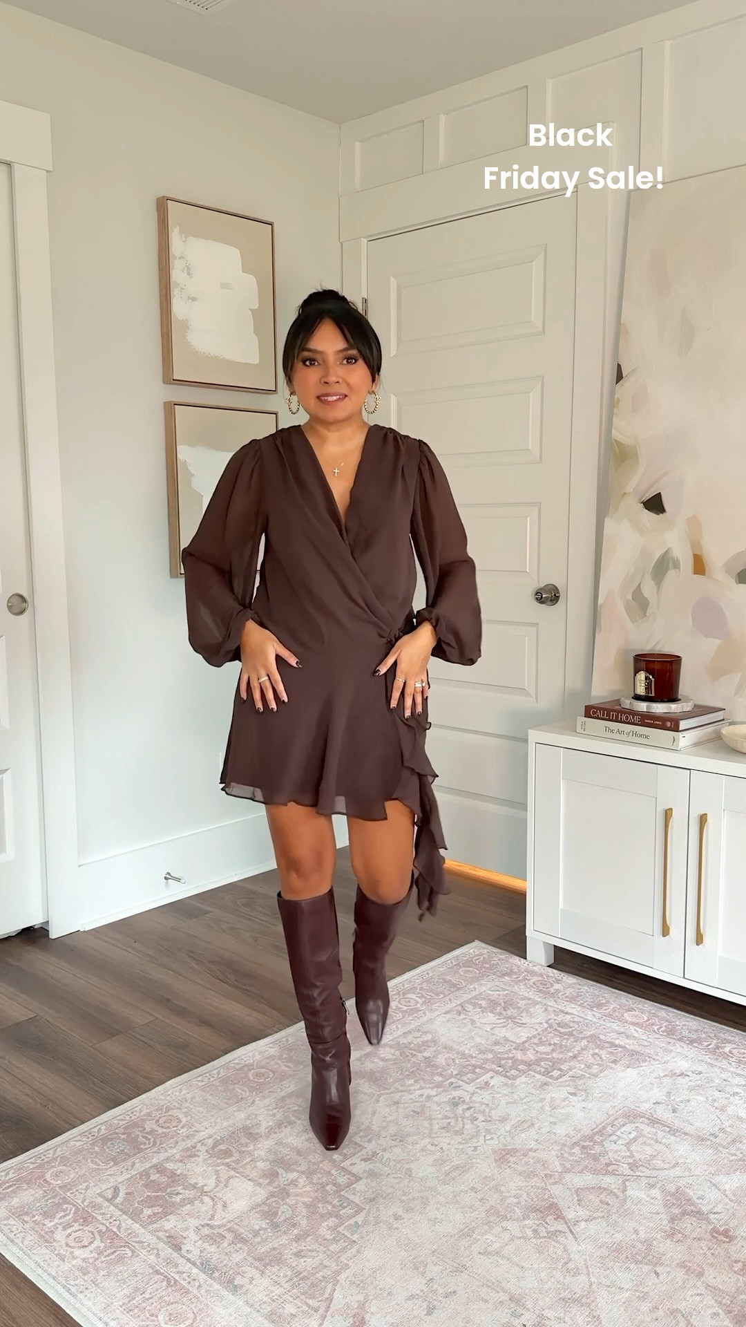 Use code CYBERAF for an extra 15% off! Date night outfit!
Brown dark coffee wrap mini dress size xs petite TTS
Brown spiced pecan color boots size 5.5 TTS

#LTKStyleTip 


#LTKPetite #LTKFindsUnder100 #LTKSaleAlert