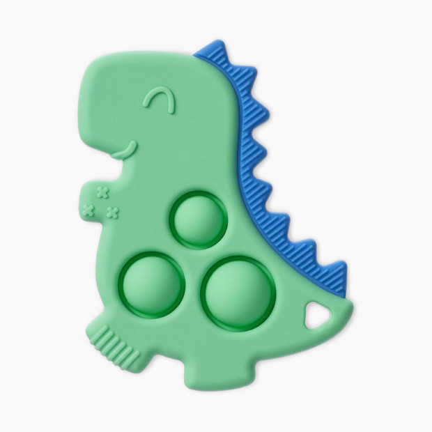 Itzy Ritzy Silicone Teether with Sensory Popper in Dino | Babylist