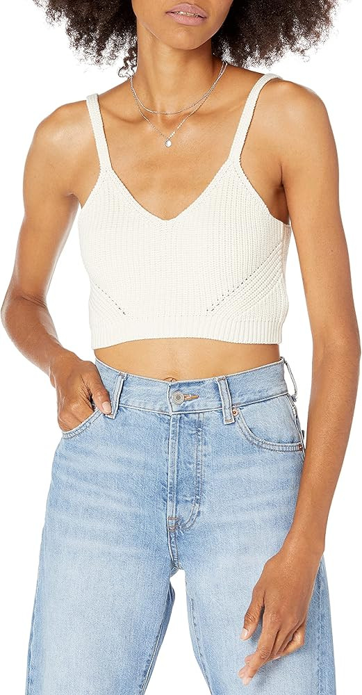 The Drop Women's Divya Pointelle Bralette Sweater | Amazon (US)