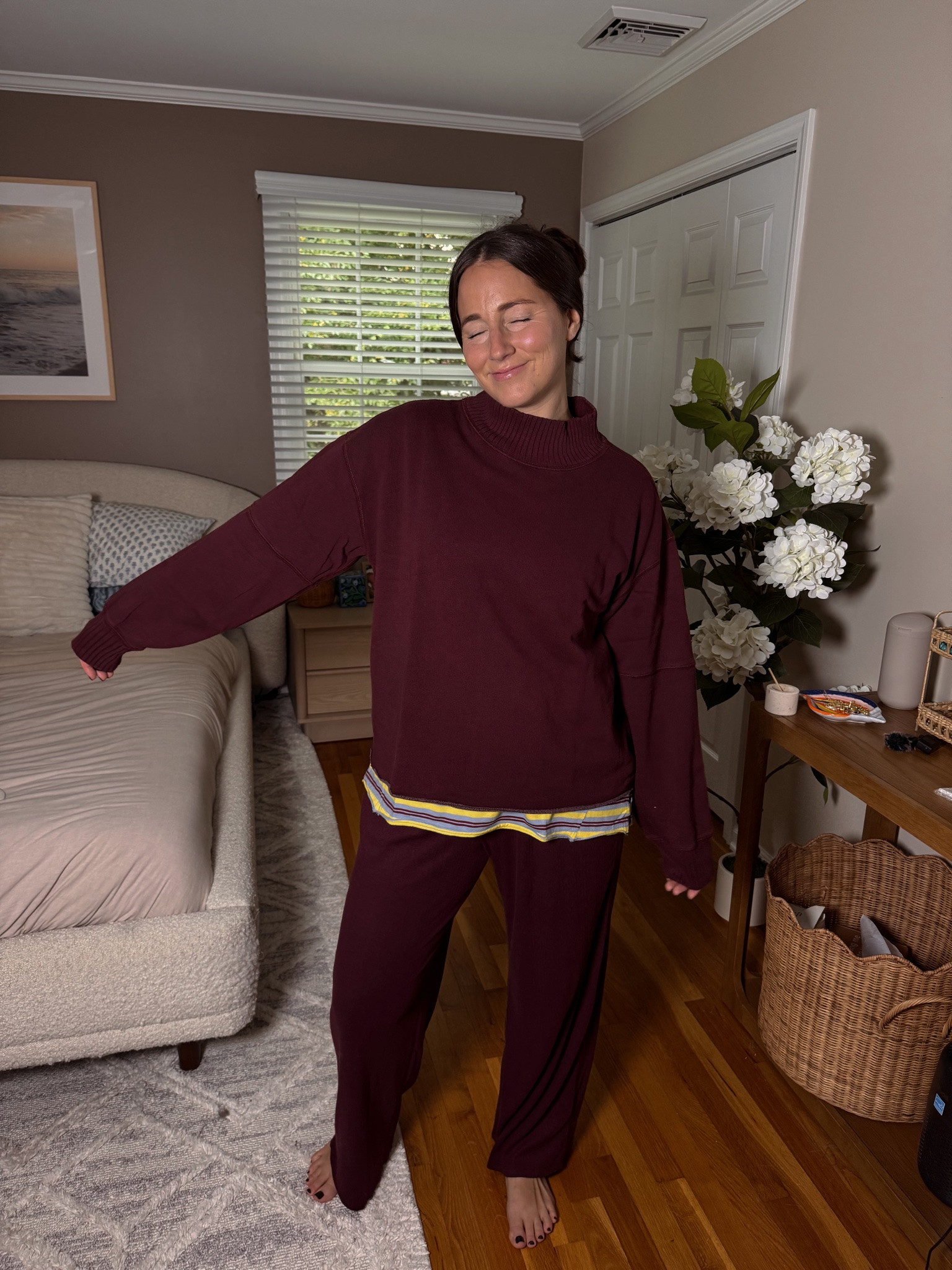This mockneck sweatshirt is SO comfy!! I love the oversized fit of it. I'm wearing size small  

 #LTKootd #LTKSaleAlert