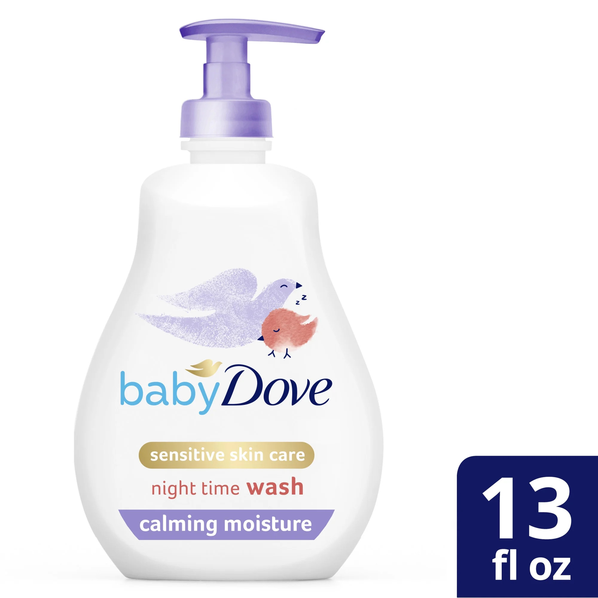 Baby Dove Sensitive Skin Care Nighttime Calming Moisture Liquid Body Wash, 13 oz - Walmart.com | Walmart (US)