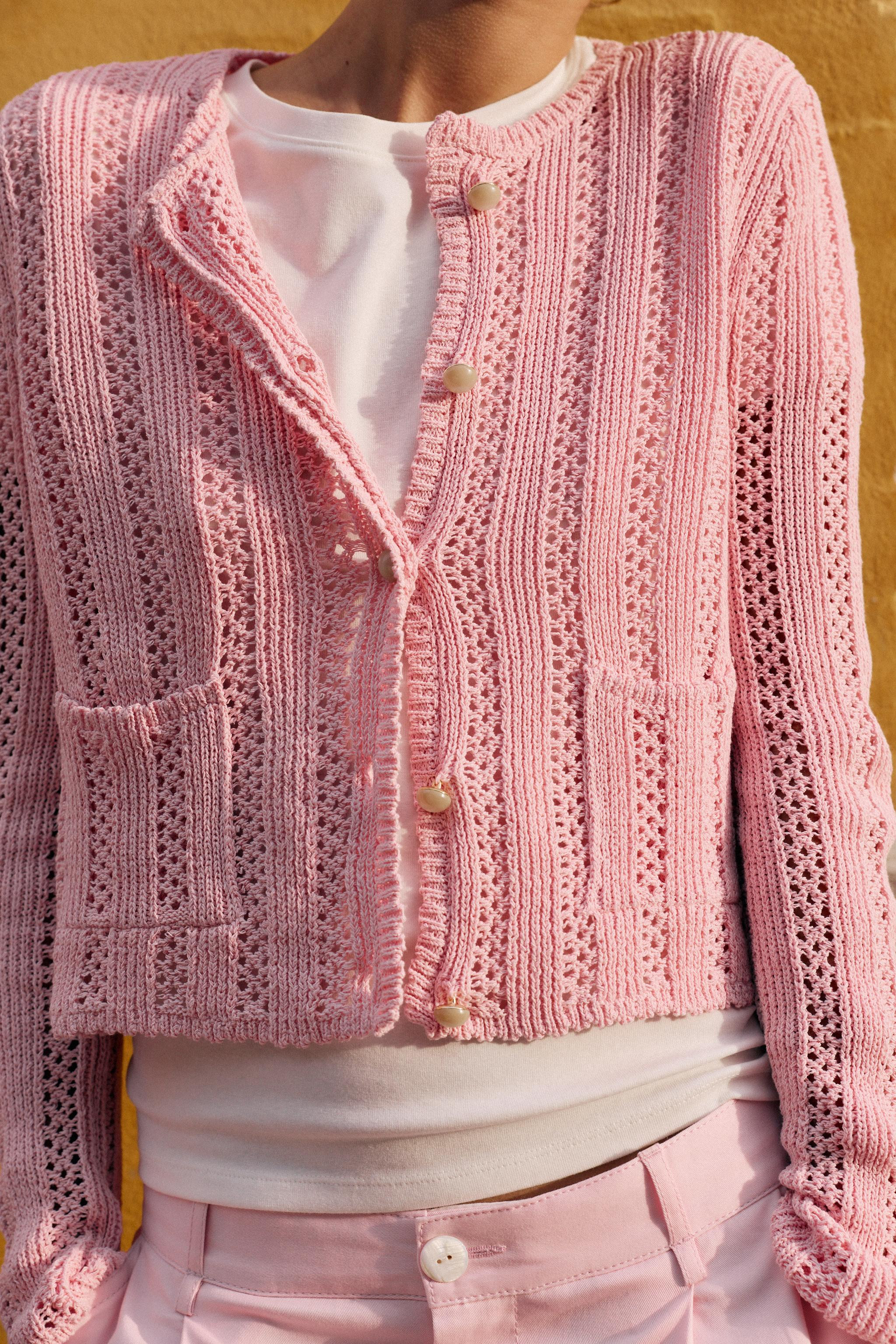 POINTELLE KNIT CARDIGAN | Zara US