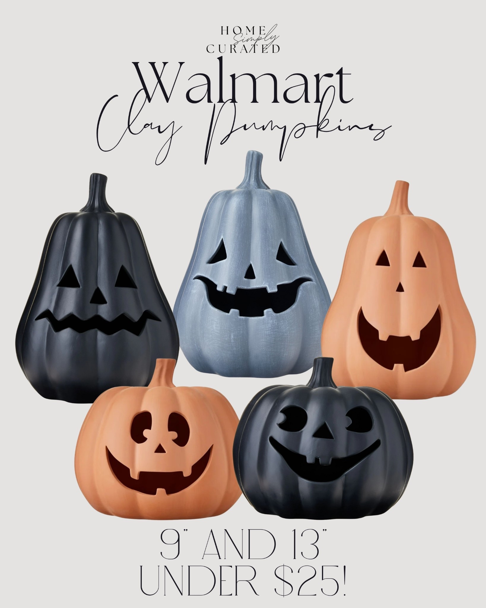 NEW at Walmart!! They released new colors of the popular 13” and 9” clay pumpkins! These sold out fast last year so I’m excited to see more options this year! 🎃 

Jack o lanterns, autumn decor, fall decor

#LTKSeasonal #LTKHome #LTKautumn