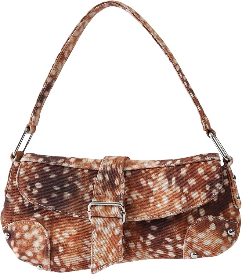 Amazon.com: JOYCELAU Deer Spotted Shoulder Purse, Hot Women Style Fabric Underarm Bag, Trendy Shoulder Handbag for Daily Commute, Shopping, Coffee Date & Casual Daily Wear (Brown) : Clothing, Shoes & Jewelry | Amazon (US)
