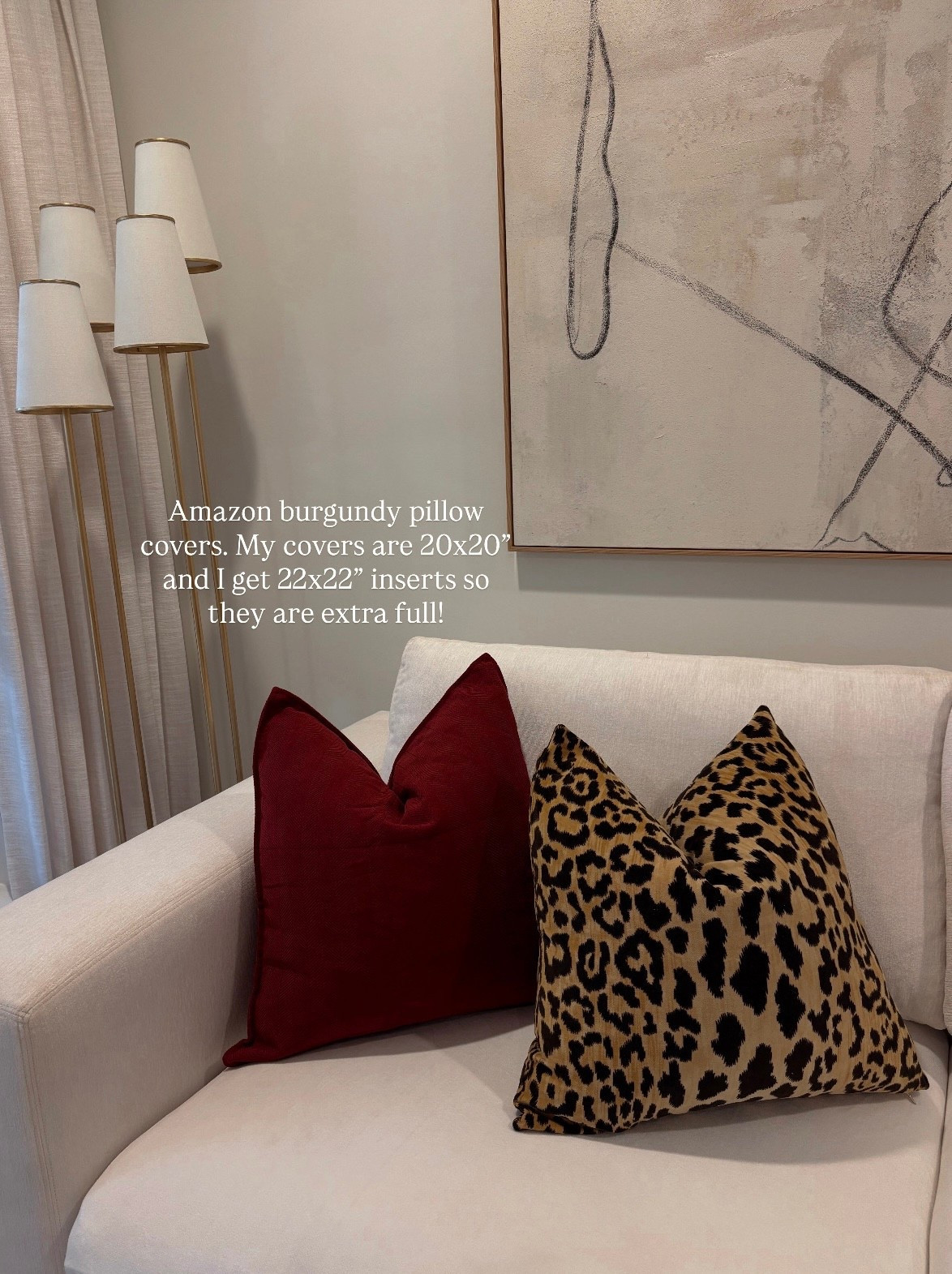 Love these burgundy pillow covers from Amazon! my covers are 20x20” and my inserts are 22x22” so they are extra full! ❤️🌲

#LTKHome #LTKSeasonal #LTKFindsUnder50

#LTKHome #LTKFindsUnder50 #LTKStyleTip