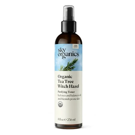 Sky Organics Organic Tea Tree & Witch Hazel for Face, Purifying Facial Toner to Hydrate, Soothe, Cleanse and Balance Blemish-Prone Skin, Helps Minimize the Appearance of Pores, 8 fl . Oz. / 236 ml | Walmart (US)