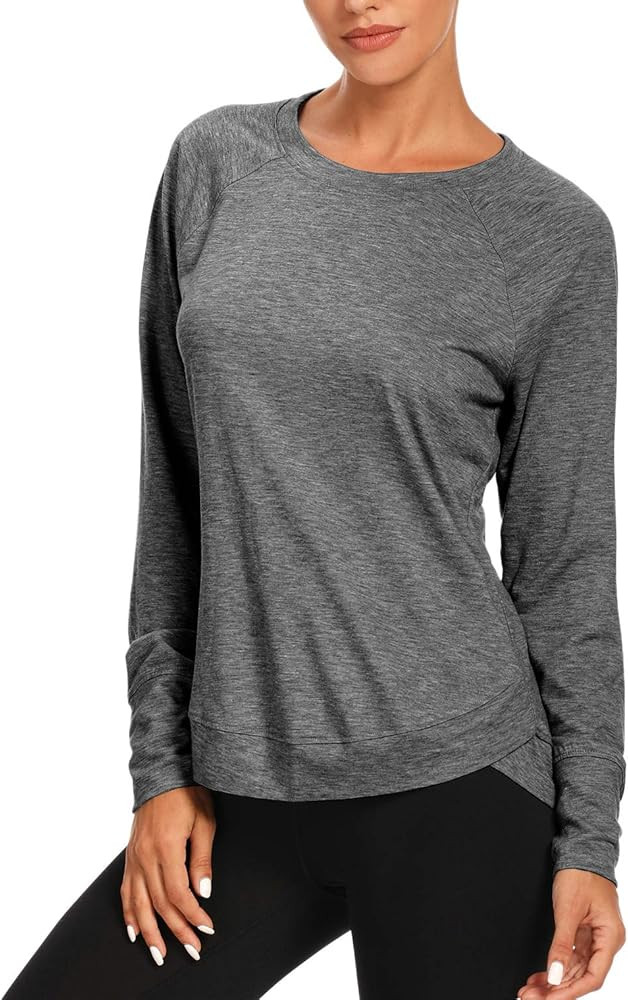 Muzniuer Womens Long Sleeve Workout Shirts-Long Sleeve Shirts for Women Yoga Sports Running Shirt... | Amazon (US)