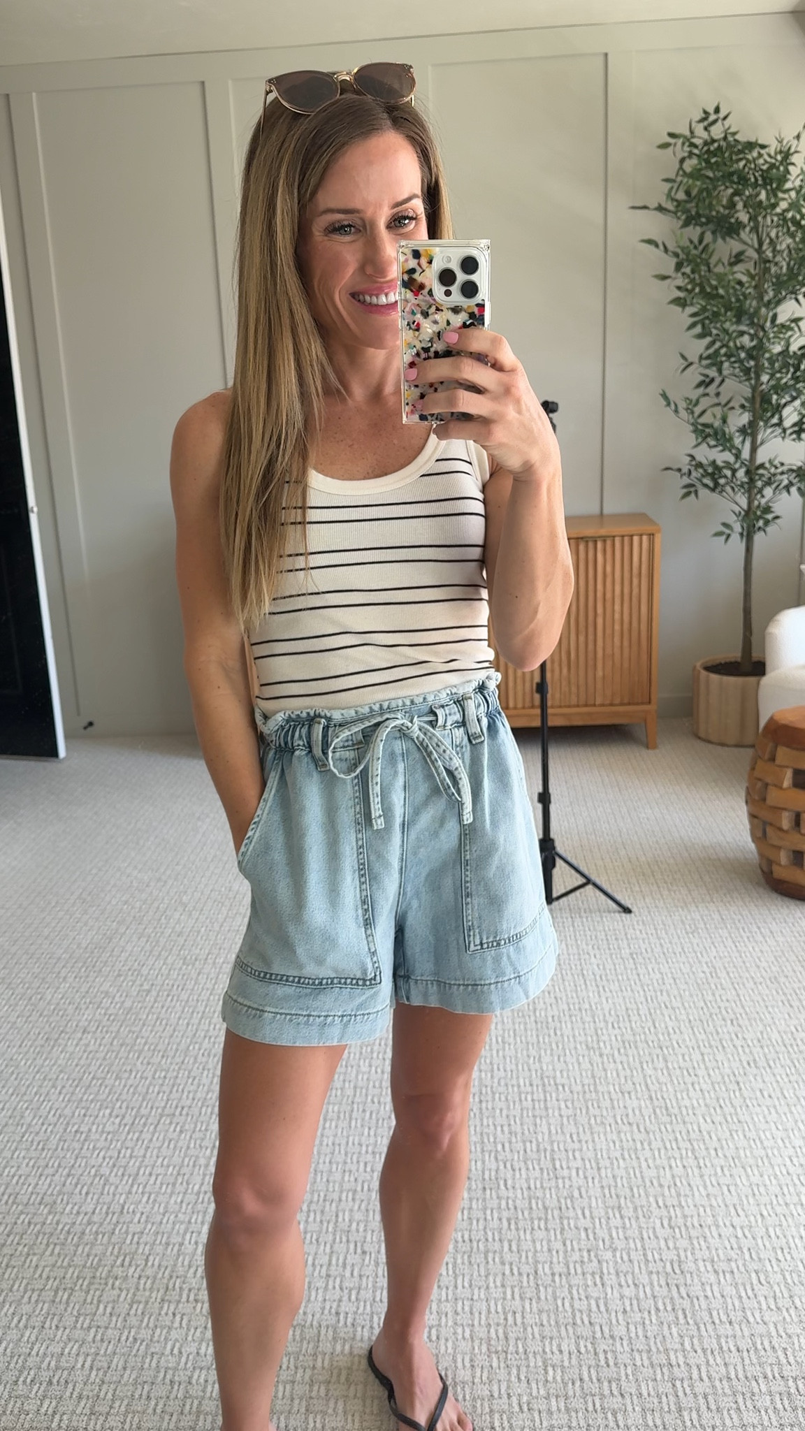 Paper bag shorts I’ll be wearing on repeat 
Spring clothes 2026 
Walmart shorts 

#LTKootd #LTKmomlife