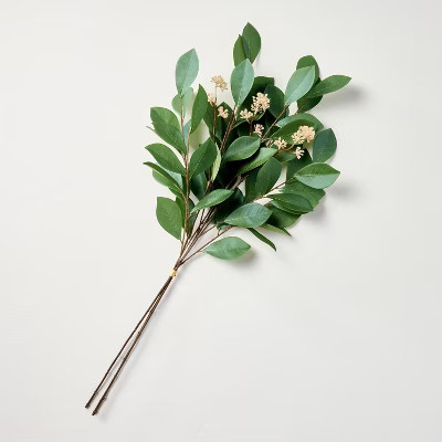 25" Faux Pomegranate Leaf Stems Bundle - Hearth & Hand™ with Magnolia | Target