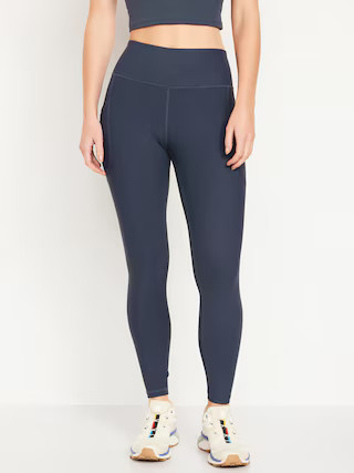 High-Waisted PowerSoft 7/8 Pocket Leggings | Old Navy (US)