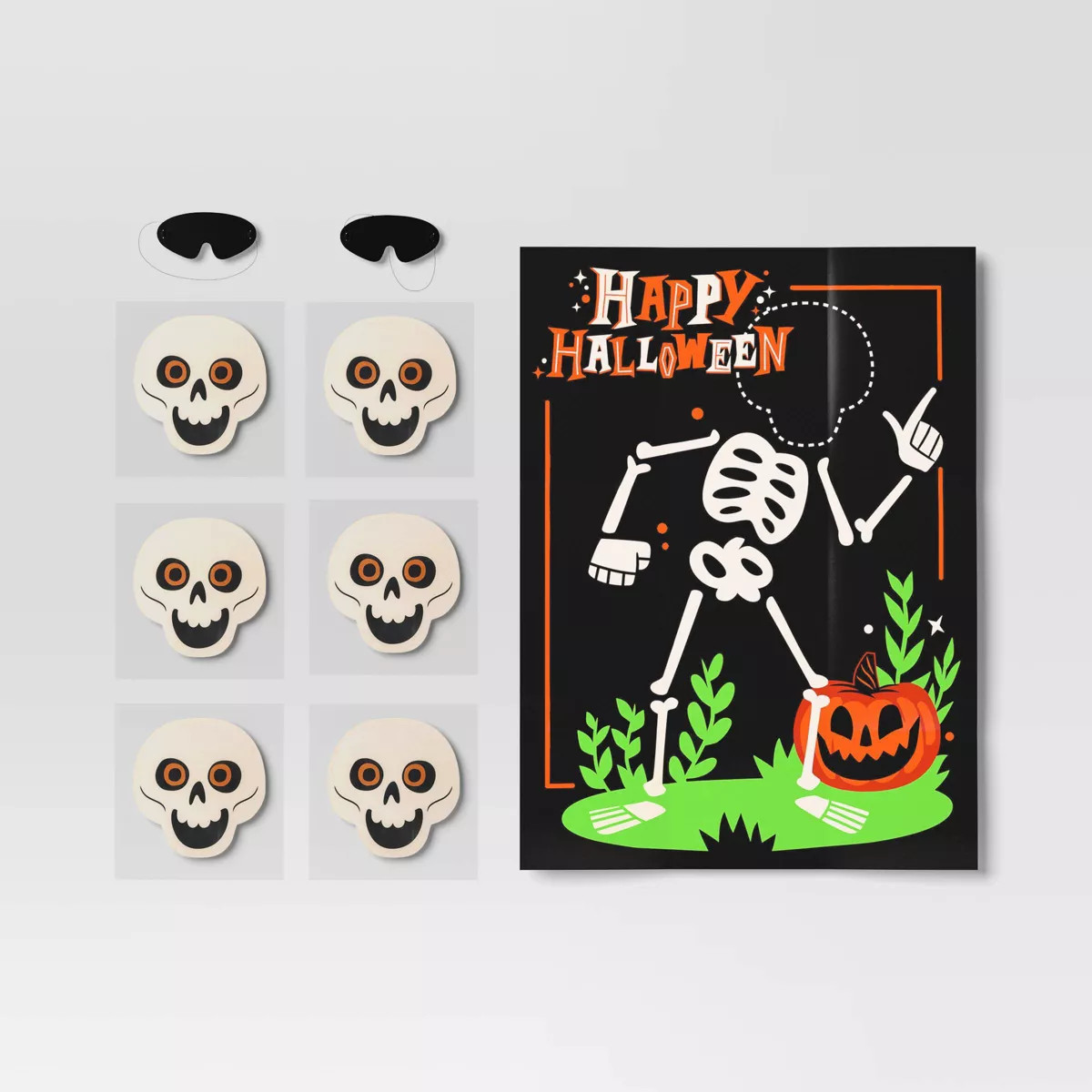 9pc Pin the Skeleton Halloween Party Game Kit - Hyde and EEK! Boutique™ | Target