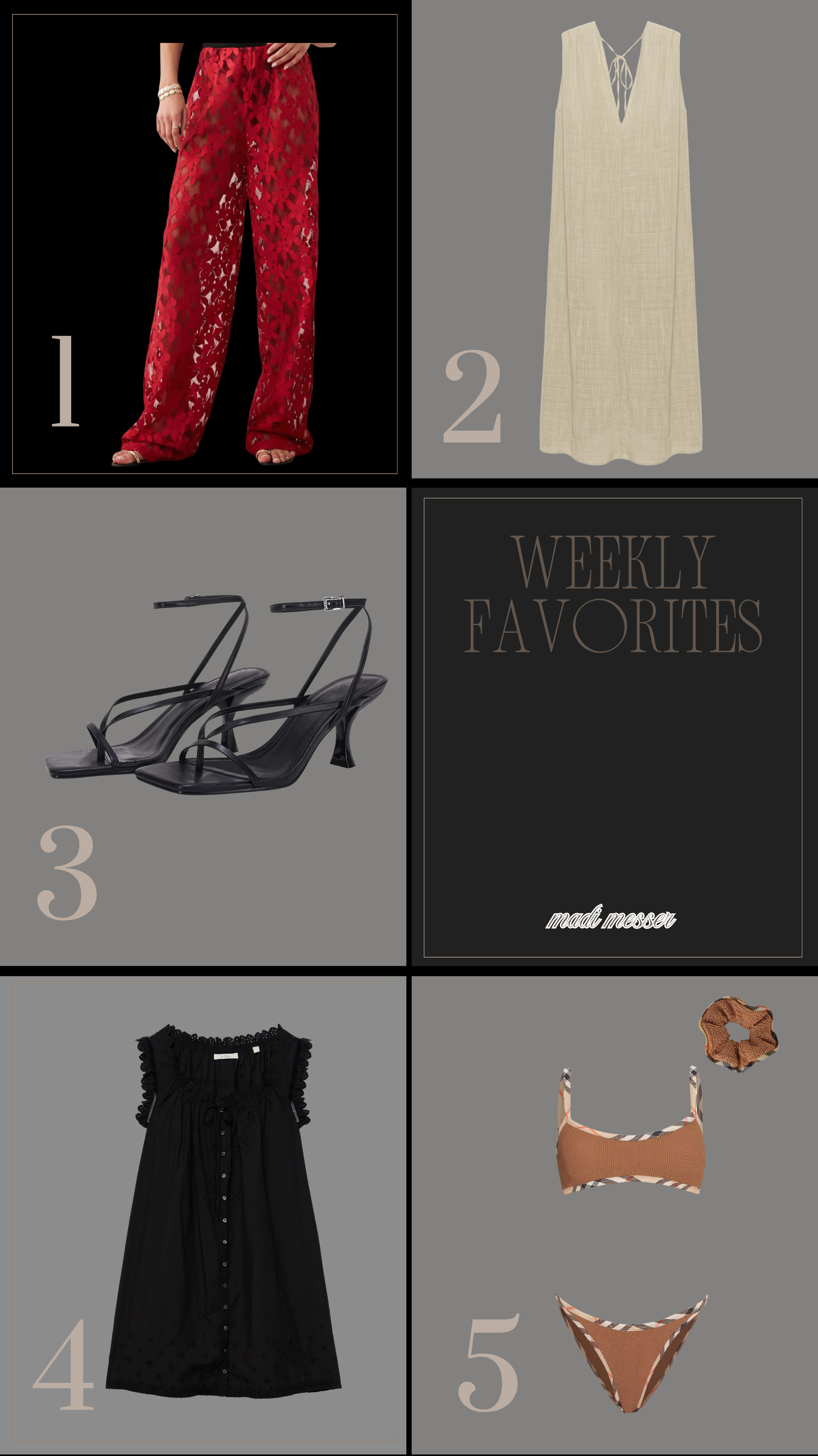 My favorites of the week! This burberry bikini is to die for!

maxi dress, strappy heels, lace 

 #LTKgrwm #LTKootd