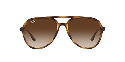 Ray-Ban Unisex RB4376 Aviator Sunglasses, Havana/Brown Gradient, 57 mm | Amazon (US)