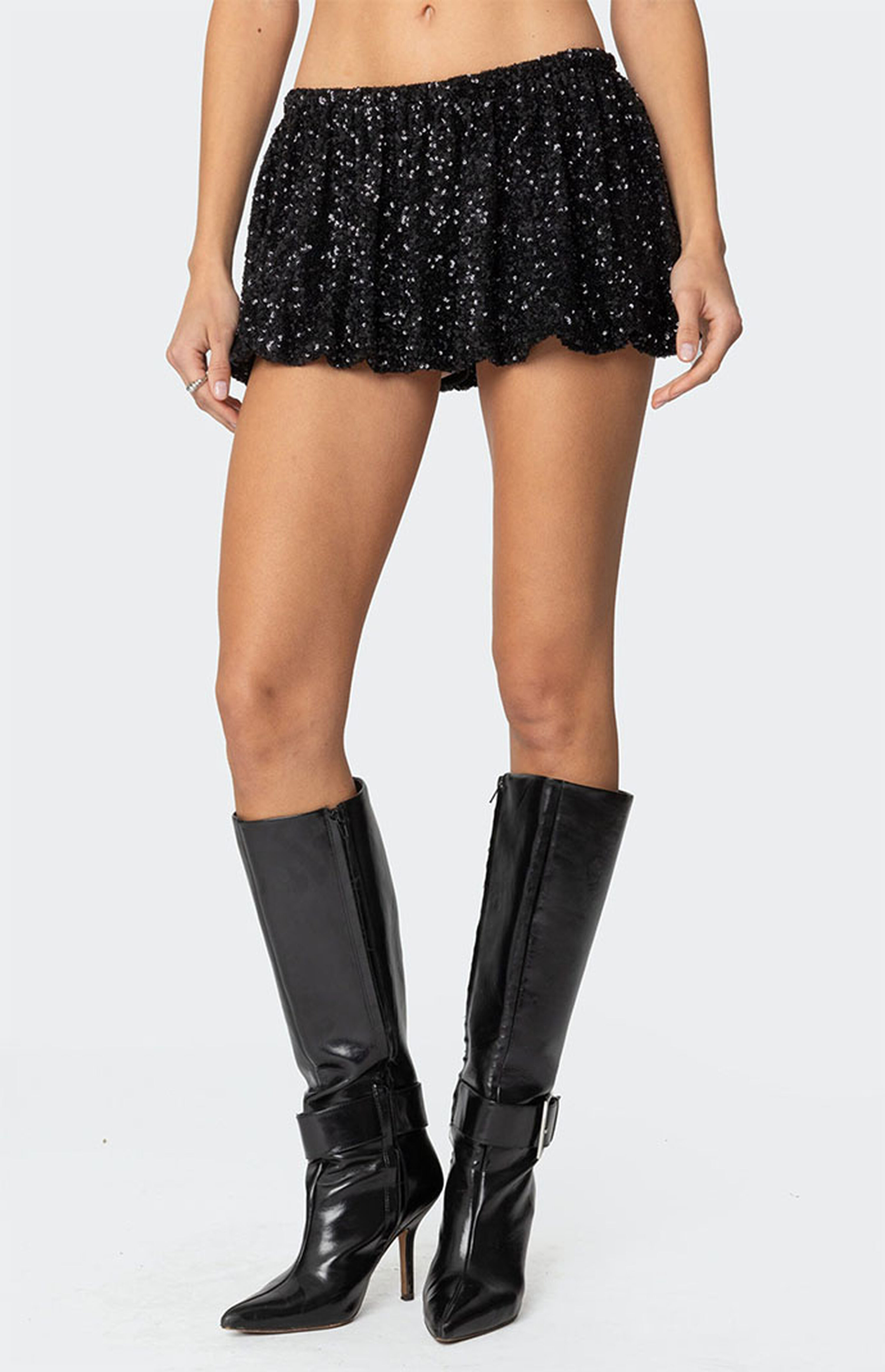 Edikted Sequin Bubble Micro Skort | PacSun