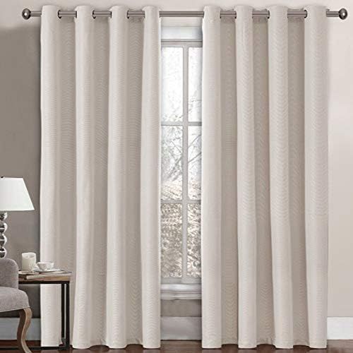 Linen Blackout Curtain 96 Inches Long for Bedroom / Living Room Thermal Insulated Grommet Linen L... | Amazon (US)