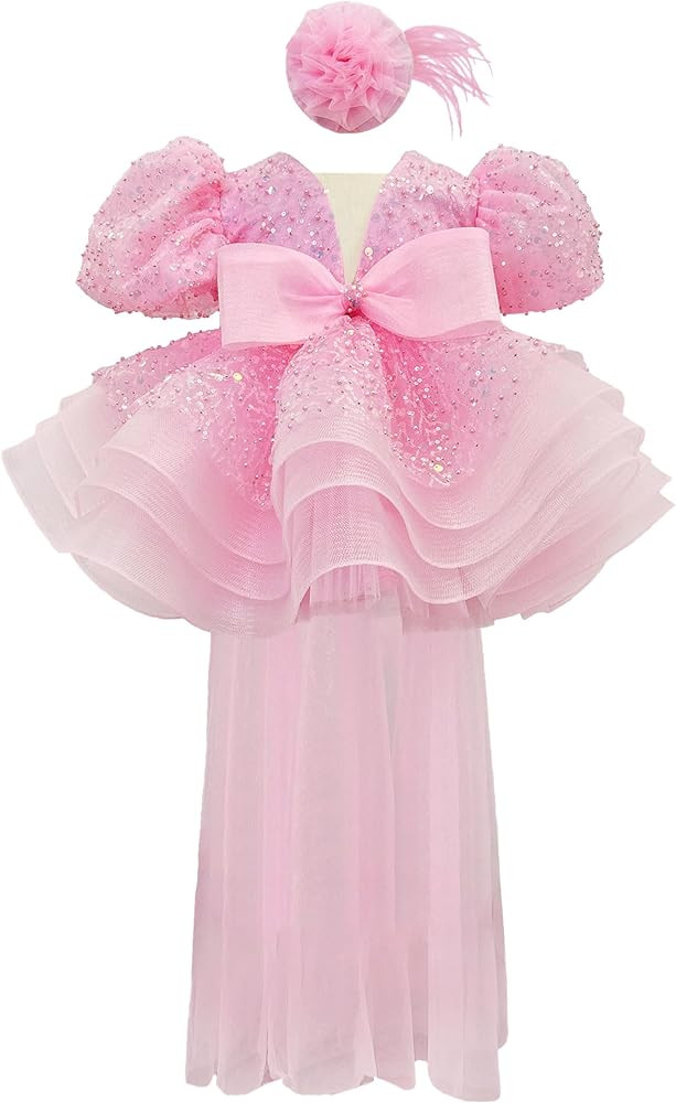 Sequins Pageant Princess Dress Toddler Girls Bubble Sleeves Birthday Party Dress Flower Girls Tut... | Amazon (US)