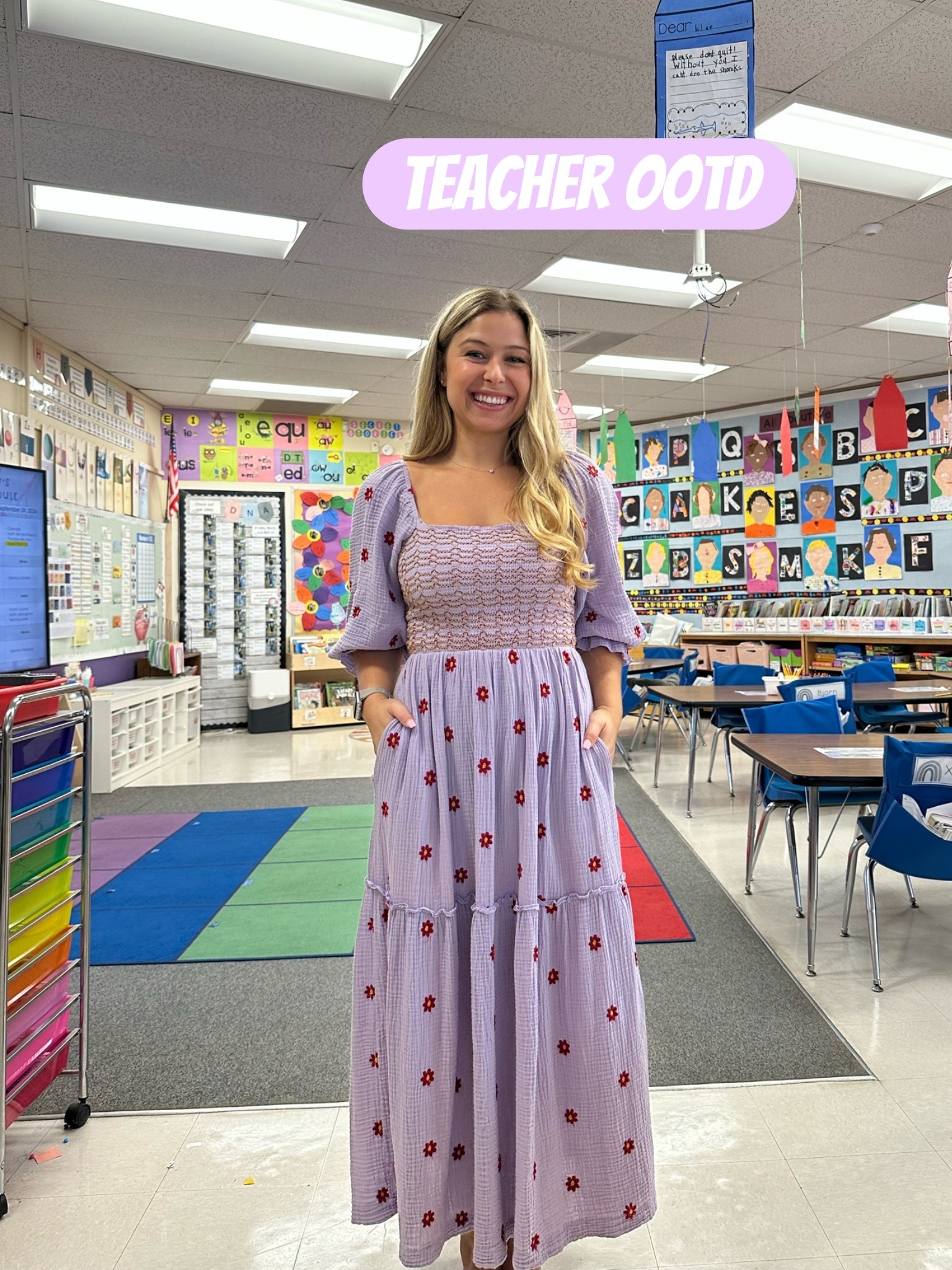 Teacher outfit of the day! I love this purple dress. It comes in multiple colors🤩

#LTKootd #LTKgrwm #LTKdayinmylife