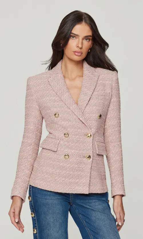 Generation Love Arielle Tweed Blazer in Pink at Nordstrom, Size Xx-Small | Nordstrom
