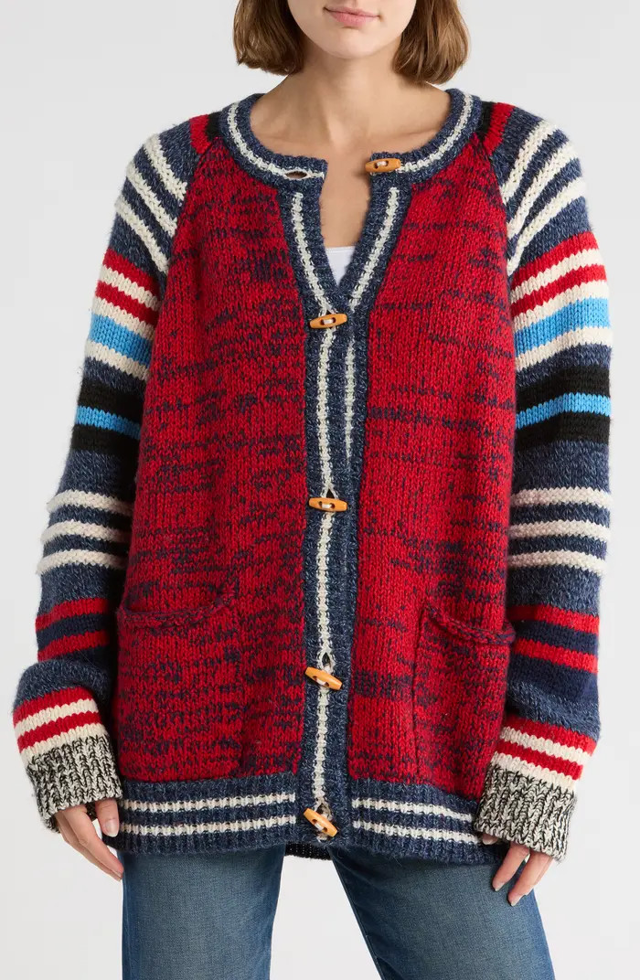 MOTHER The Long Drop Raglan Sleeve Cotton Blend Cardigan | Nordstromrack | Nordstrom Rack