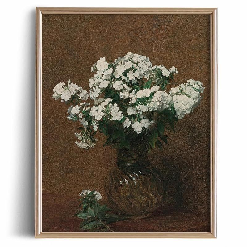 Farmhouse Flower Still Life Picture Living Room - 11 x 14 Art Print- Rustic Vintage Decor for Bed... | Amazon (US)