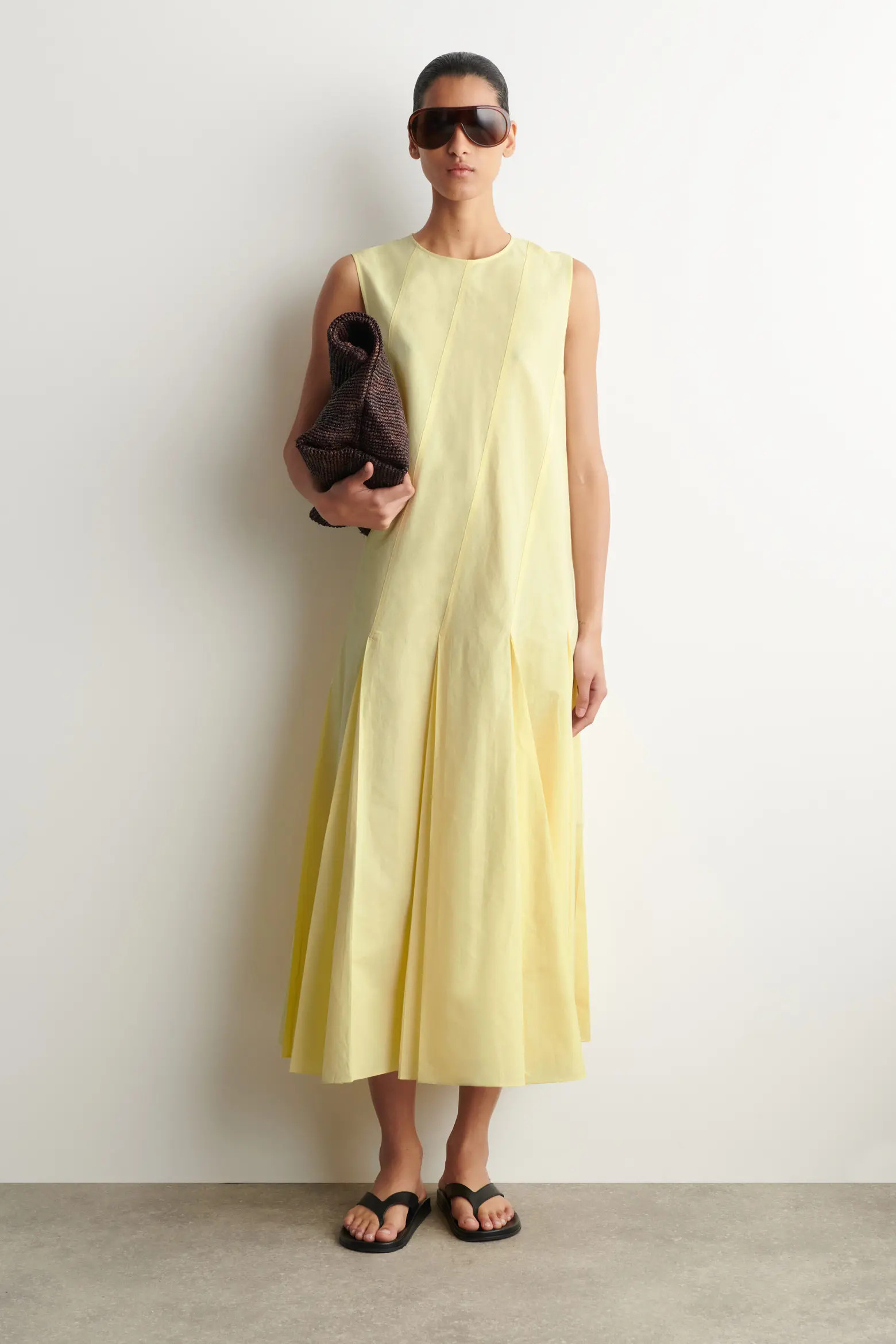 Pleated Cotton-linen Maxi Dress (Women) | Nordstrom | Nordstrom