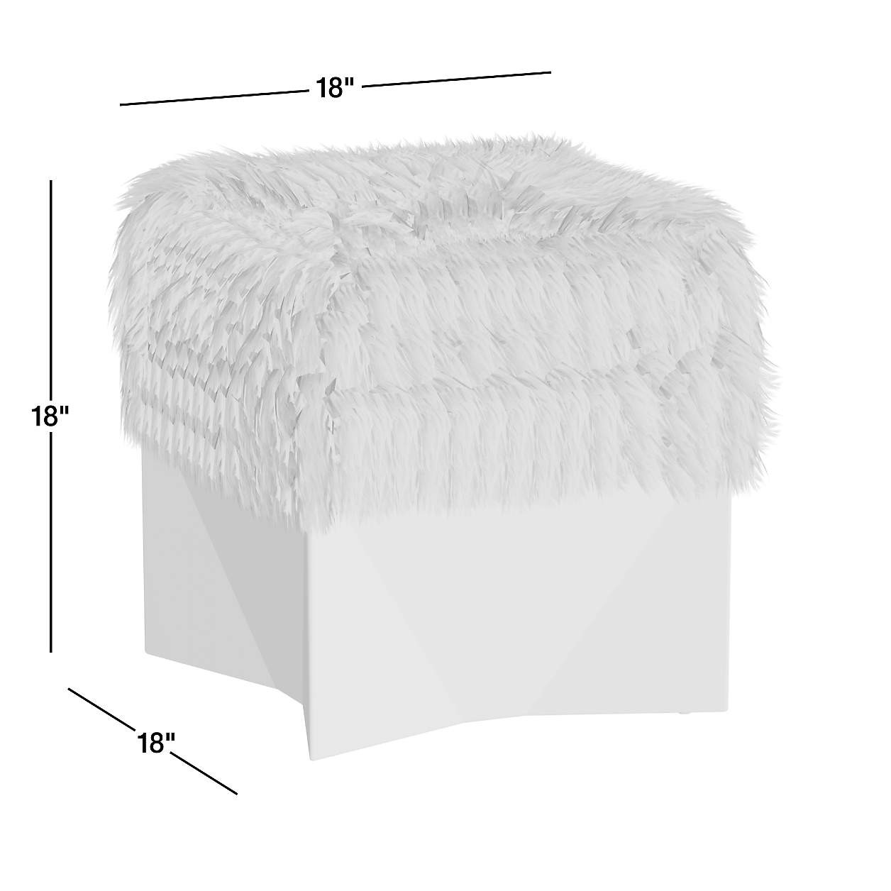 Rhea 18" Pouf Ottoman by Jeremiah Brent + Reviews | Crate & Barrel | Crate & Barrel