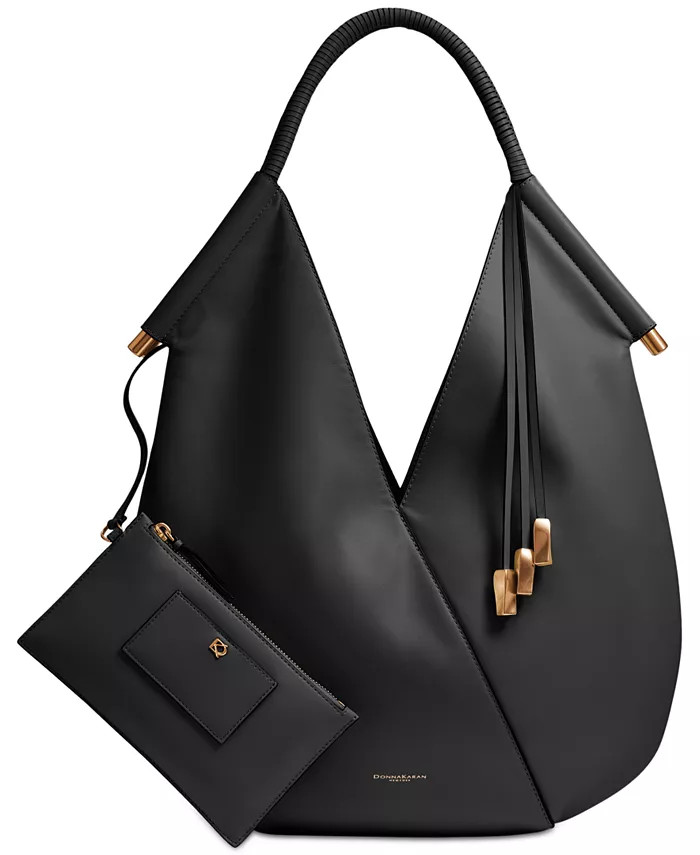 Donna Karan Baldwin Large Shoulder with Leather Wrapped Rounded Handle - Macy's | Macy's