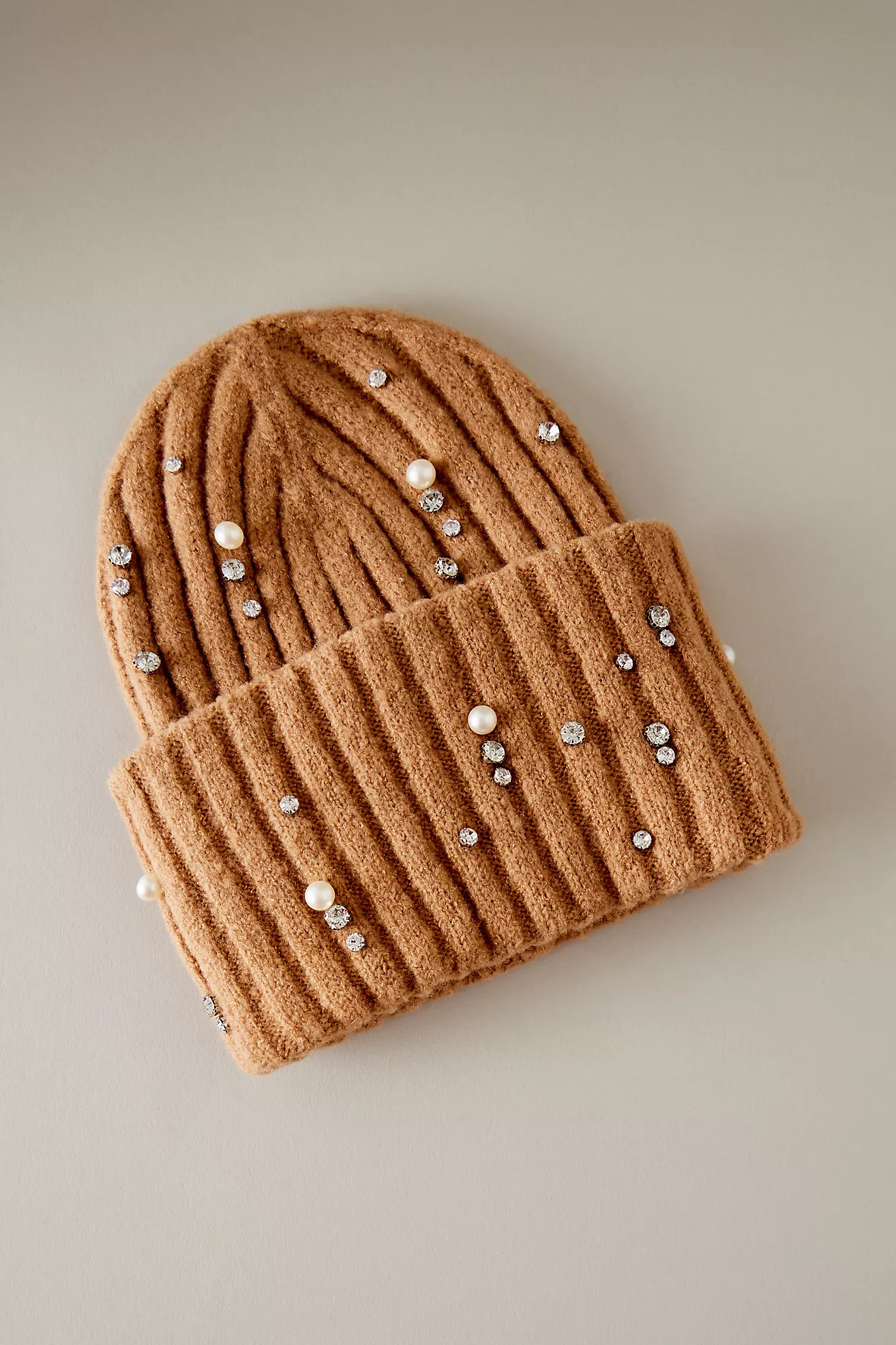 By Anthropologie Street Shine Rhinestone & Pearl Beanie Hat | Anthropologie (UK)