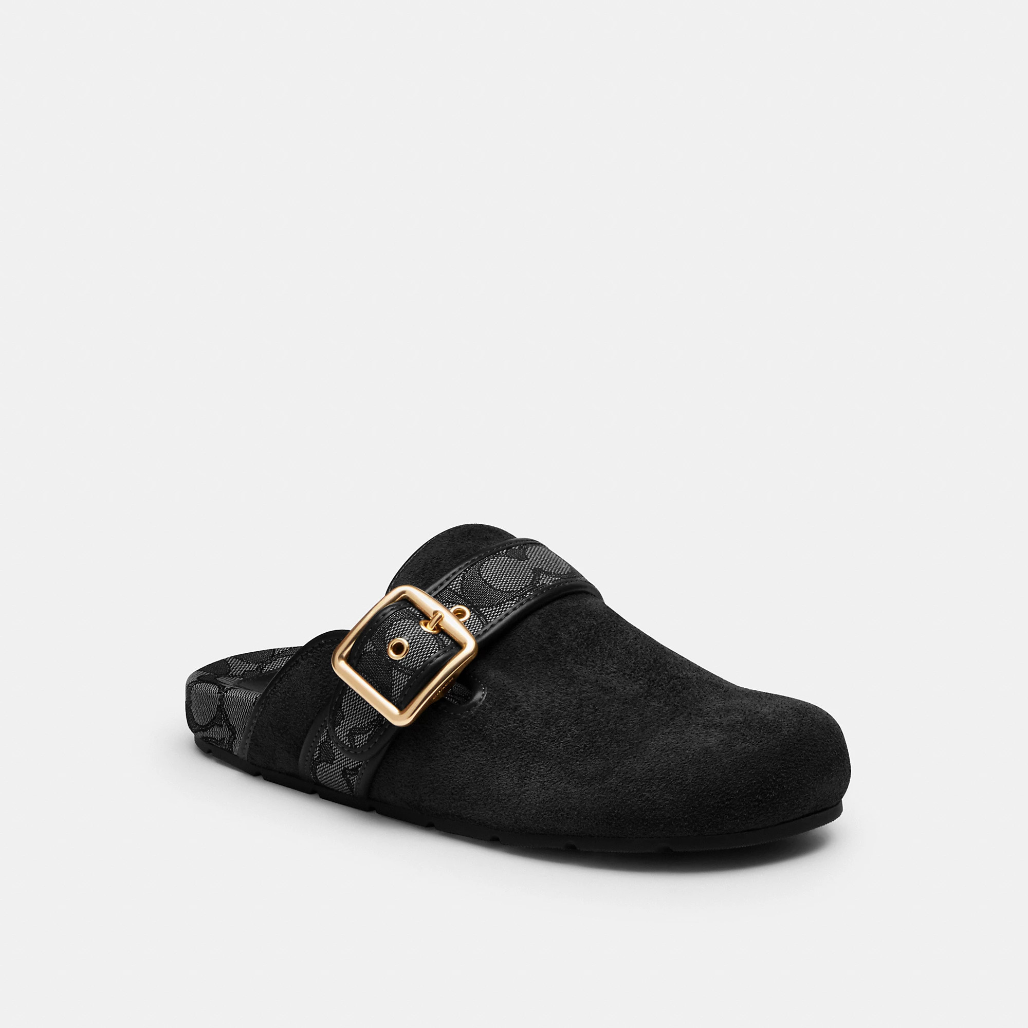 Coach Archival Buckle Clog - Women's Size 10 - Black | Coach (US)