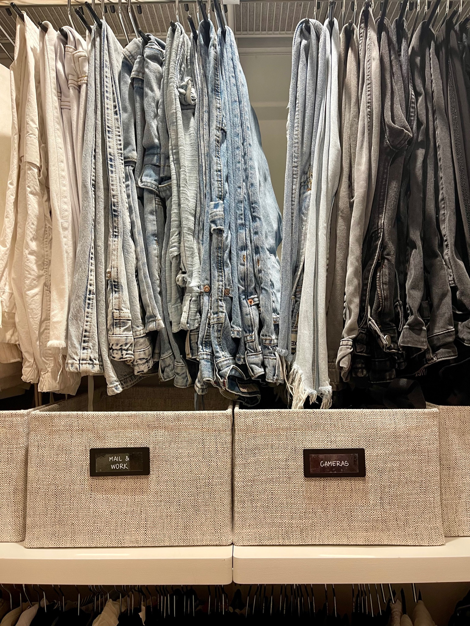 Jean Storage Hack 

Closet hacks  closet organization  organization hacks  walk-in closet  closet organization hacks  jeans hack  home organization  fall closet  closet clean out  MarlaFay

#LTKSeasonal #LTKBacktoSchool #LTKHome