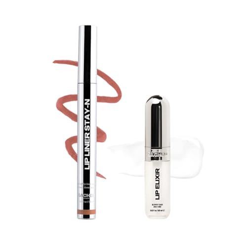Sacheu Lip Liner STAY-N Peel Off Lip Stain — Long Lasting Waterproof Lip Tint with Hyaluronic Acid & Vitamin E — Transfer Proof Matte Finish, Vegan & Cruelty-Free (p-INKED & Bunny Ear) | Amazon (US)
