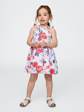 Baby & Toddler Linen-Cotton Flutter V-Neck Dress | Gap (US)