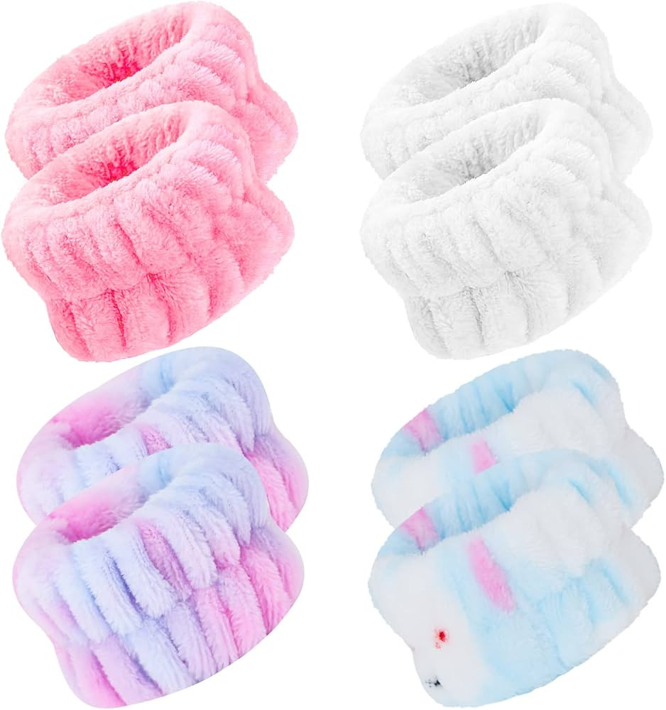 8 Pcs Wrist Spa Washband - Microfiber Wrist Wash Towel Band |Face Wash Wristbands | Absorbent Wri... | Amazon (US)