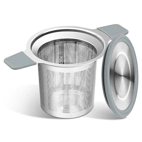 Ohtomber Tea Infuser Strainers, Stainless Steel Loose Leaf Tea Strainer Stepper with Heat Proof Double Handles, Extra Fine Mesh Ball Infusers, Diffuser Holder Filter for Mugs | Amazon (US)