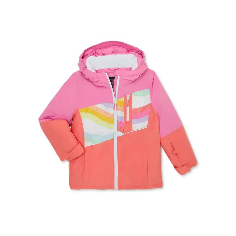 Swiss Tech Girls Waterproof Ski Jacket with Hood, Sizes 4-18 - Walmart.com | Walmart (US)