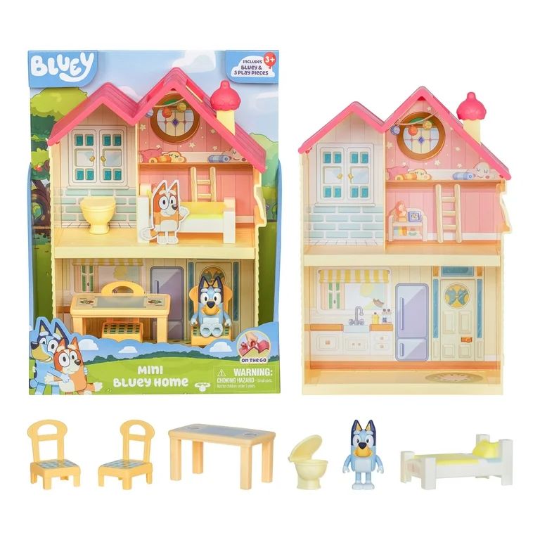 Bluey ,Mini Home Playset , Includes Bluey Figure With 5 Play Pieces , Toddler Toy | Walmart (US)